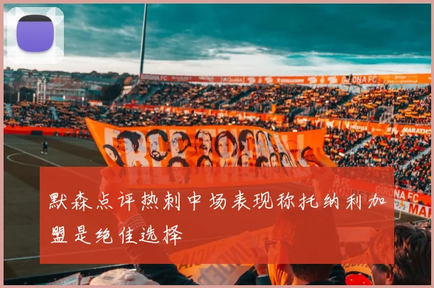 默森点评热刺中场表现称托纳利加盟是绝佳选择